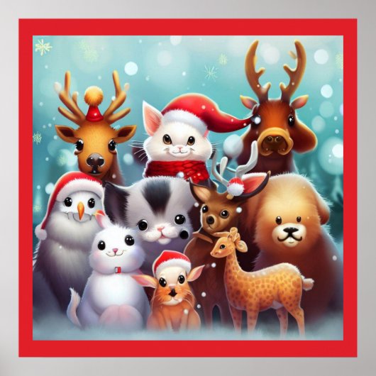 Weihnachtstiere 2 poster (Vorne)