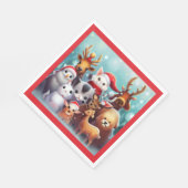Weihnachtstiere 2 serviette (Ecke)
