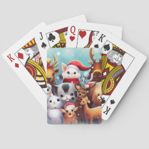 Weihnachtstiere (2) spielkarten