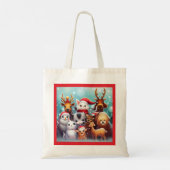 Weihnachtstiere 2 Tote Tasche (Rückseite)