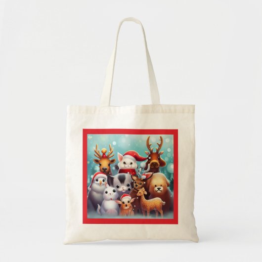 Weihnachtstiere 2 Tote Tasche (Vorne)