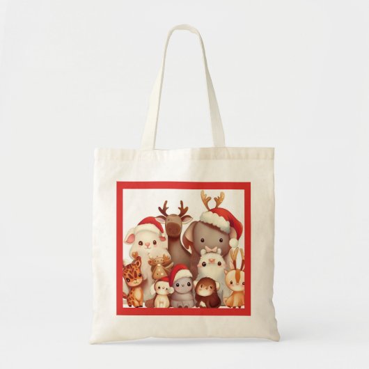 Weihnachtstiere 3 Tote Tasche (Vorne)