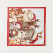 Weihnachtstiere 3 wandteppich (Vorderseite (Horizontal))