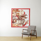 Weihnachtstiere 3 wandteppich (Beispiel (Horizontal))