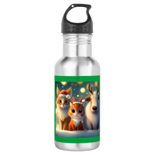 Weihnachtstiere 5 edelstahlflasche