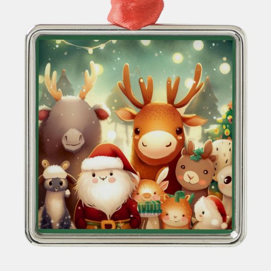 Weihnachtstiere 8 ornament aus metall (Vorne)