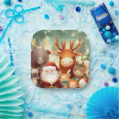 Weihnachtstiere 8 pappteller (Party)