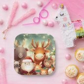 Weihnachtstiere 8 pappteller (Party)