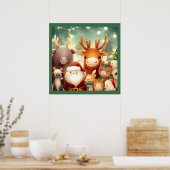 Weihnachtstiere 8 poster (Küche)