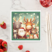 Weihnachtstiere 8 serviette (Beispiel)