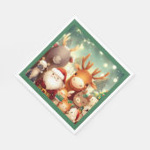 Weihnachtstiere 8 serviette (Ecke)