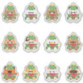 Weihnachtstiere Aufkleber (Vorderseite)