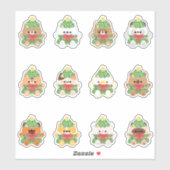 Weihnachtstiere Aufkleber (Blatt)