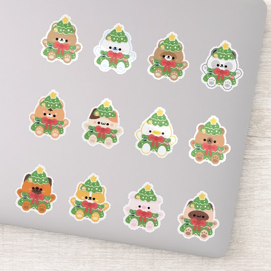 Weihnachtstiere Aufkleber (Detail)