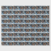 Weihnachtstiere aus Holz - von uns allen Geschenkpapier (Flach)