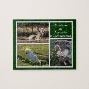 Weihnachtstiere Aussie Style - Personalizable Puzzle