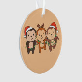 Weihnachtstiere der Affen Niedliche Affen oder Ornament (Vorderseite)