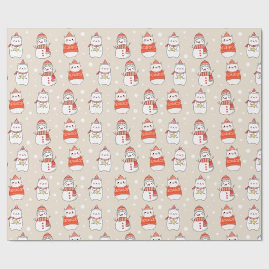 Weihnachtstiere Geschenkpapier (Flach)