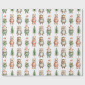 Weihnachtstiere Geschenkpapier (Flach)