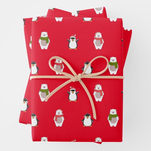 Weihnachtstiere Geschenkpapier Set (Beispiel)