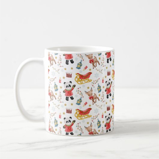 Weihnachtstiere Kaffeetasse (Links)