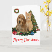 Weihnachtstiere Karte (Gelbe Blume)