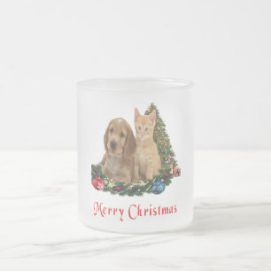 Weihnachtstiere Mattglastasse