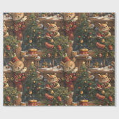 „Weihnachtstiere mit Launen Geschenkpapier (Flach)