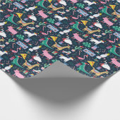 Weihnachtstiere, Niedliches Nahtloses Design. Geschenkpapier (Ecke)