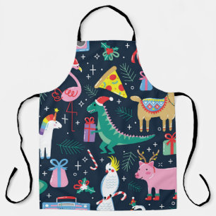 Weihnachtstiere, Niedliches Nahtloses Design. Schürze
