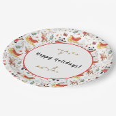 Weihnachtstiere Pappteller (Schrägansicht)