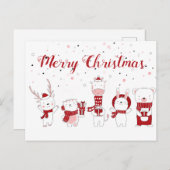 Weihnachtstiere Postkarte (Vorne/Hinten)