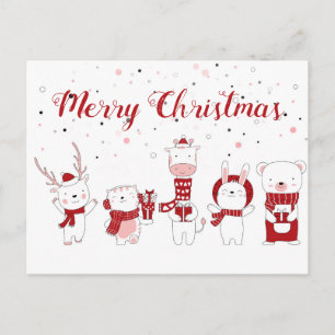 Weihnachtstiere Postkarte
