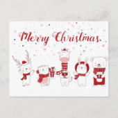 Weihnachtstiere Postkarte (Vorderseite)
