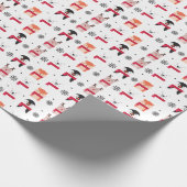 Weihnachtstiere, -rotwild, -Eisbär, -Pinguin u. Geschenkpapier (Ecke)