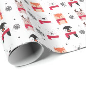Weihnachtstiere, -rotwild, -Eisbär, -Pinguin u. Geschenkpapier (Rolleneckpunkt)