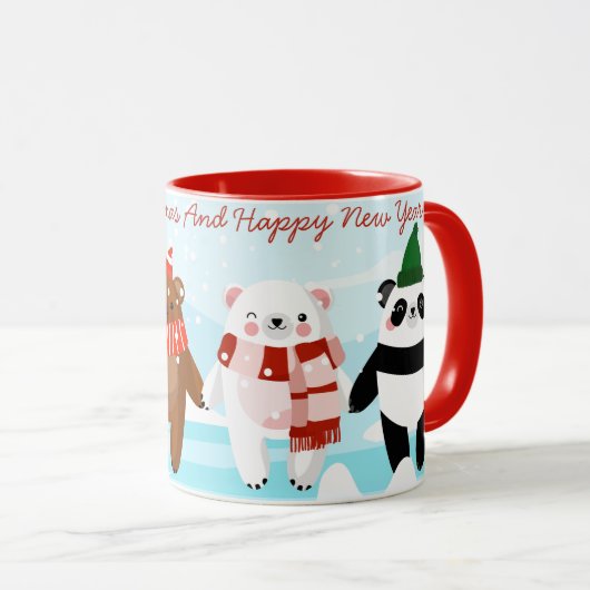 Weihnachtstiere Tasse (VorderseiteRechts)