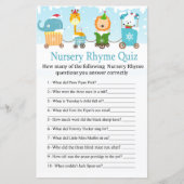 Weihnachtstiere trainieren Kinderzimmer Rhyme Quiz (Vorderseite)