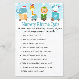Weihnachtstiere trainieren Kinderzimmer Rhyme Quiz