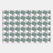 Weihnachtstiere Wrapping Paper Set Geschenkpapier Set (Vorderseite 2)