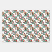 Weihnachtstiere Wrapping Paper Set Geschenkpapier Set (Vorderseite)