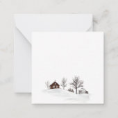 Weihnachtstierfuchs Mitteilungskarte (Rückseite)