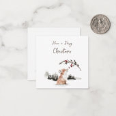 Weihnachtstierfuchs Mitteilungskarte (Vorderseite/Rückseite Beispiel)