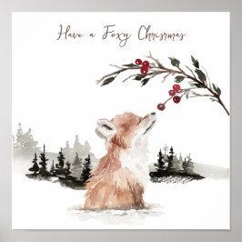 Weihnachtstierfuchs Poster