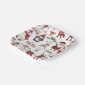 Weihnachtstiermuster Pappteller (Gewinkelt)