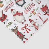 Weihnachtstiermuster Seidenpapier (Ausschnitt)