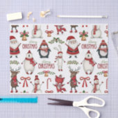 Weihnachtstiermuster Seidenpapier (Handwerk)