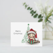 Weihnachtstiger Feiertagspostkarte (Stehend Vorderseite)