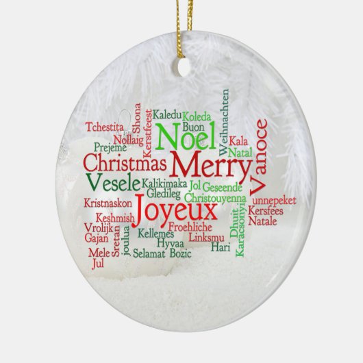 Weihnachtstipps rund um die Welt Keramik Ornament (Links)