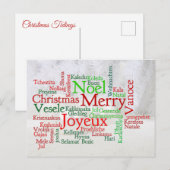 Weihnachtstipps rund um die Welt Postkarte (Vorne/Hinten)